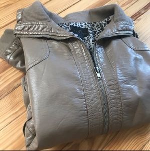 Faux leather jacket